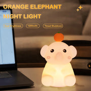 Cute Elephant Silicone Night Light for Kids | Dimmable LED Lamp with Timer | Baby Sleep Aid for Bedside & Nursery | Perfect Gift for Birthdays & Holidays