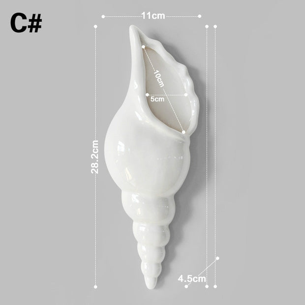Conch Shell Wall Vase