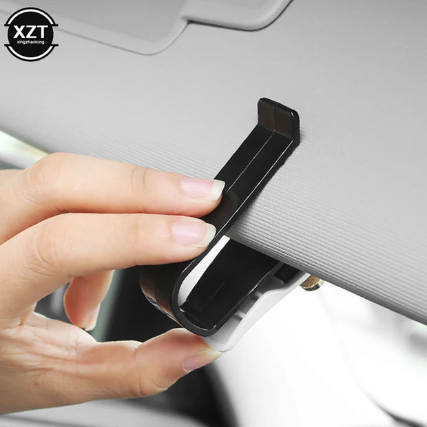 Universal Car Sun Visor Clip – Multi-Function Holder for Sunglasses, Eyeglasses, and Cards