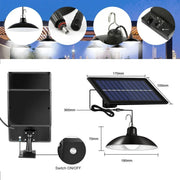 Single or Dual Head Solar Pendant Lights - Remote Controlled LED Lamps