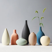 Matte Morandi Modern Ceramic Vase - Minimalist Decorative Pottery