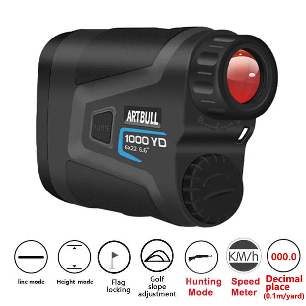 Golf Laser Rangefinder - 1000M/650M Flag-Lock Slope Pin Distance Meter