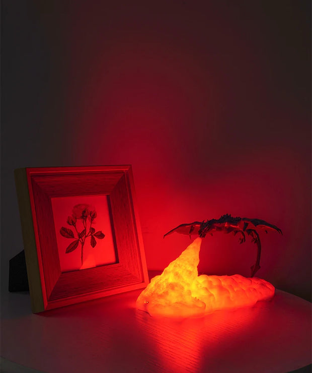 Flame Breathing Dragon LED Night Lamp