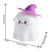 Funny Silicone Ghost Night Light Dimmable Rechargeable Nursery Nightlights Beside Touch Lamp for Kids Room Halloween Decor