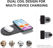 2 In 1 Dual Wireless Charger 40W For iPhone 15 14 13 12 11 XS XR X 8 Airpods 3 Pro Samsung S23 S22 S21 Double Fast Charging Pad