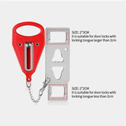 Security Portable Door Lock Latch No Drill Manual Hotel Room Devices For Add Security Holes Removable For Travel Safety