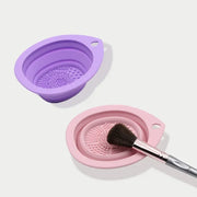 Silicone Makeup Brush Cleaner Folding Powder Puff Cleaning Bowl Eyeshadow Brushes Washing Soft Mat Beauty Tools Scrubber Box