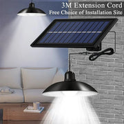 Single or Dual Head Solar Pendant Lights - Remote Controlled LED Lamps