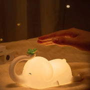 Cute Elephant Silicone Night Light for Kids | Dimmable LED Lamp with Timer | Baby Sleep Aid for Bedside & Nursery | Perfect Gift for Birthdays & Holidays