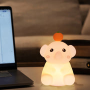 Cute Elephant Silicone Night Light for Kids | Dimmable LED Lamp with Timer | Baby Sleep Aid for Bedside & Nursery | Perfect Gift for Birthdays & Holidays