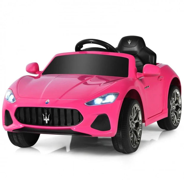 Pink Maserati GranCabrio Sport 12V Kids Ride-On: Remote Control & Lights