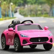 Pink Maserati GranCabrio Sport 12V Kids Ride-On: Remote Control & Lights