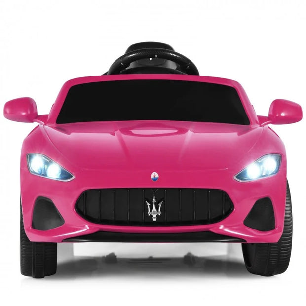 Pink Maserati GranCabrio Sport 12V Kids Ride-On: Remote Control & Lights