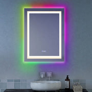 Colorful Light Wall Mirror with Anti-Fog Feature