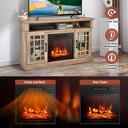 Electric Fireplace TV Stand with Cabinets for TVs Up to 55"