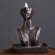 Ceramic Beauty Statue Backflow Incense Burner