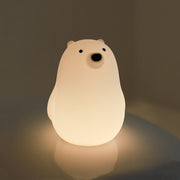 Little White Bear Silicone Pat Night LED USB Charging