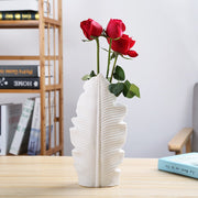 Scandinavian Leaf Ceramic Vase