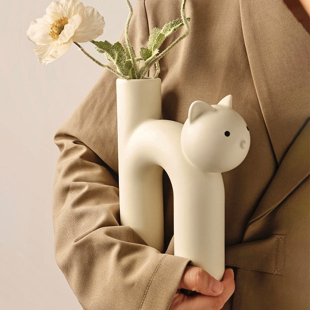 Ceramic Cute Cat Vase