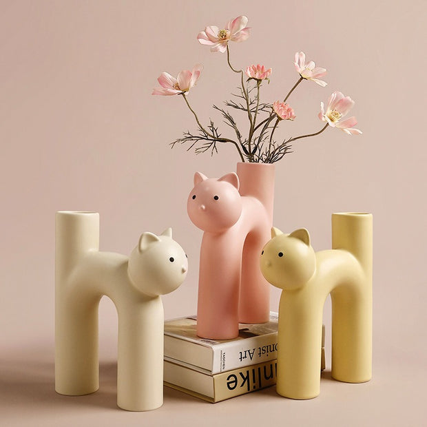 Ceramic Cute Cat Vase