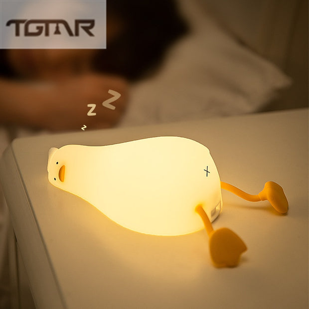 Flat Lying Duck Silicone Pat Night Light