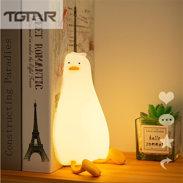 Flat Lying Duck Silicone Pat Night Light