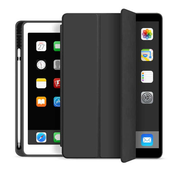 Case For 2020 iPad 10.2 8th 2018 2017 9.7 Mini 5 2021 Pro 11 10.5 Air 3 4 Smart Cover With Pencil Holder iPad 5th 6th Generation