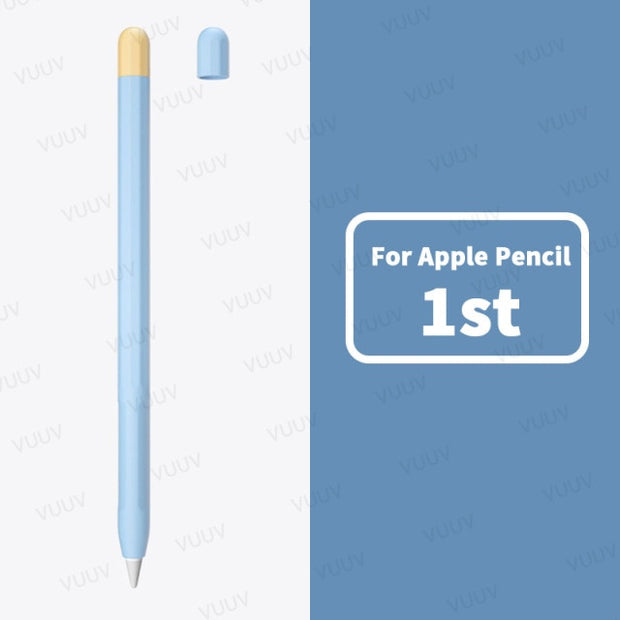 For Funda Apple Pencil 1 2 Case Duotone Soft Silicone Protective Cover 1st 2nd Generation iPad Pencil Skin For Apple Pencil Case