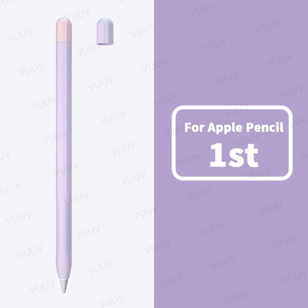 For Funda Apple Pencil 1 2 Case Duotone Soft Silicone Protective Cover 1st 2nd Generation iPad Pencil Skin For Apple Pencil Case