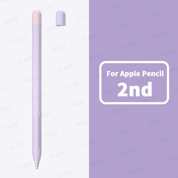 For Funda Apple Pencil 1 2 Case Duotone Soft Silicone Protective Cover 1st 2nd Generation iPad Pencil Skin For Apple Pencil Case