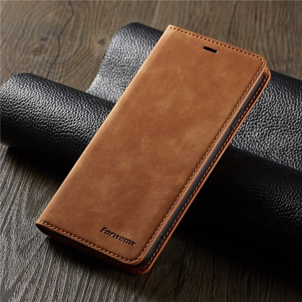 Ultra Thin Suede Leather iPhone Flip Cover Wallet Case